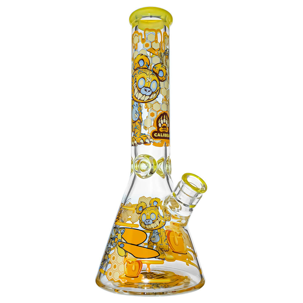 7mm Thick Glass Beaker Water Pipe Combo Box | Calibear Illustrated Series