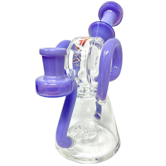 8" Double Ram Special Decal Glass Recycler Dab Rig