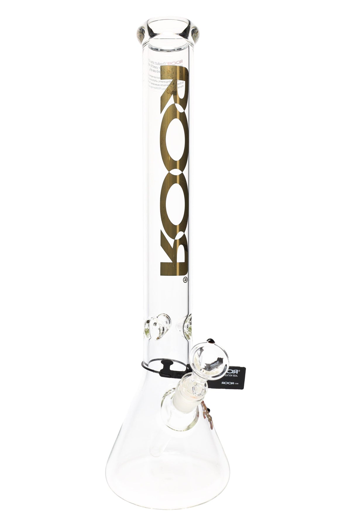 ROOR 18" 5 mm Beaker Bong with Ice Pinch – Glass-on-Glass Heavyweight