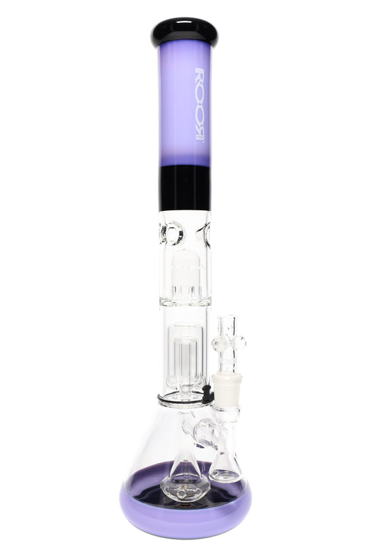 ROOR Tech Stemless Multicolor Beaker Bong – Multi Percs – 18″ – 5 mm