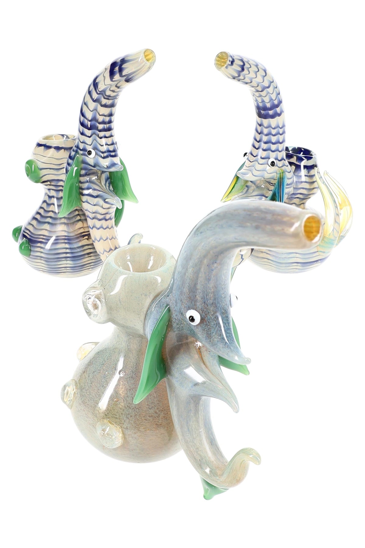 6.5″ Spiky Color-Changing Sherlock Bubbler