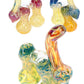 Fumed Frit Double-Chamber Sherlock Bubbler “Camel Curl” – 7″ – Assorted Colors