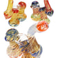 Color-Changing Double-Chamber Sherlock Bubbler “Twin Stripe” – 7½″ – Assorted Colors