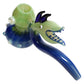 Silver-Fumed Spiky Monster Glass Hammer Bubbler “Reef Beast” – 8″