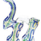 Color-Changing Squiggle Double-Chamber Sherlock Bubbler “Squiggle Twin” – 7″ – Assorted Colors