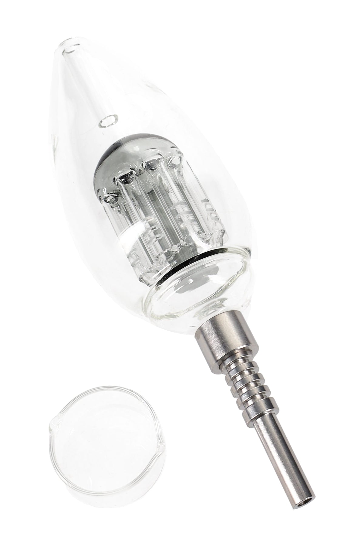 Glass Light Bulb Dab Straw “Filament Flow” – Tree Perc – 8″