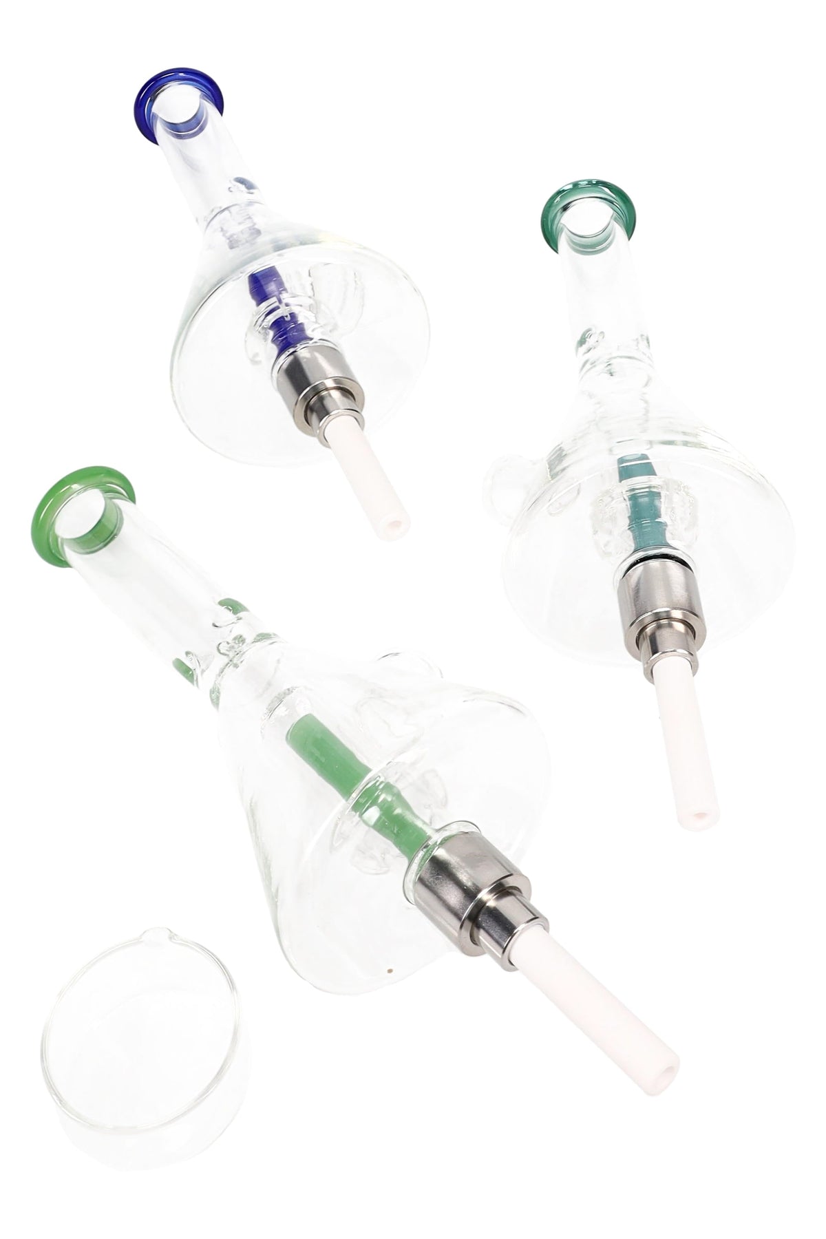 Glass Beaker Dab Straw Kit “Beaker Sipper” – 6.5″ – Ceramic Tip – Assorted