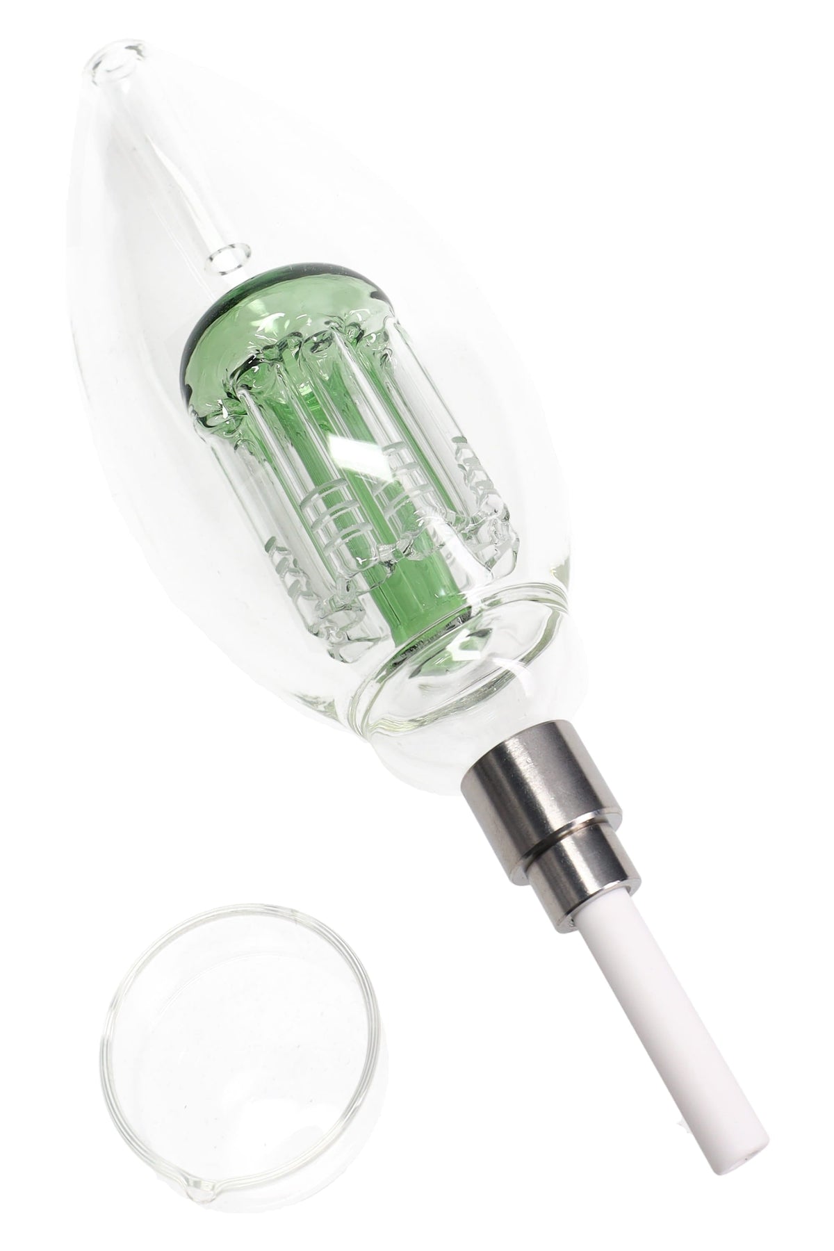 Glass Light Bulb Dab Straw Kit “Glow Core” – Tree Perc – 8″