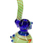 Colorful Frit Rasta Sherlock Bubbler “Rasta Ripple” – 9″ – Assorted Colors