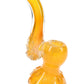 Gold Fumed Marbled Glass Sherlock Bubbler “Honeycomb” – 6″