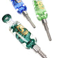 6B Glass Fluid-Filled Glass Dab Straw – 7.5″ – Assorted Colors