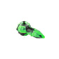 Ooze Bowser Silicone Pipe / Loose / Black & Green