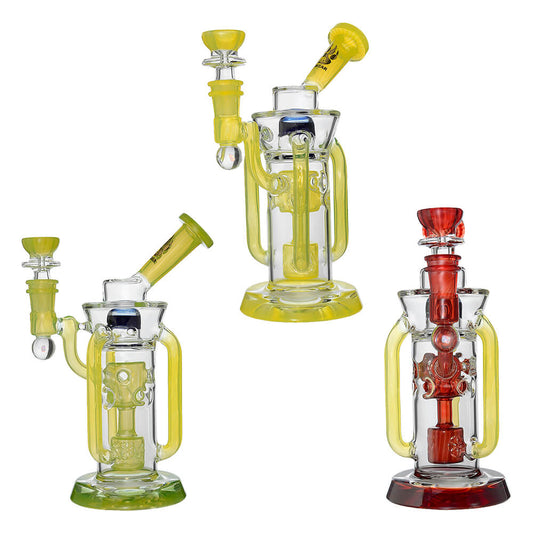 Calibear Infinity Recycler Dab Rig | 8" Borosilicate Glass Rig with Internal Perc & Recycler System