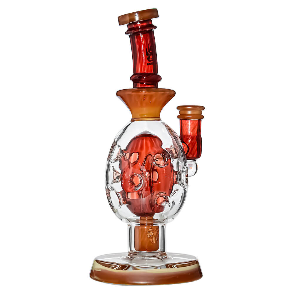 Calibear Oval Sphere Glass Dab Rig W/ Opal Triseed Perc