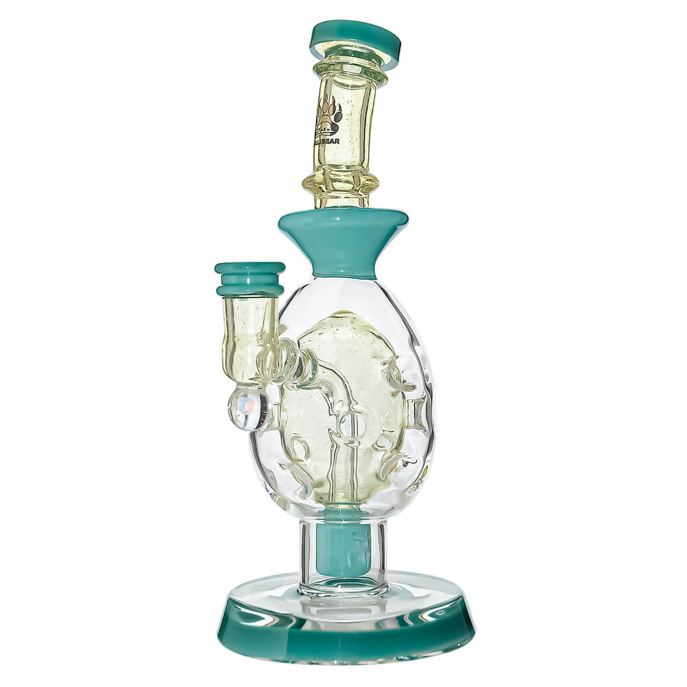 Calibear Oval Sphere Glass Dab Rig W/ Opal Triseed Perc