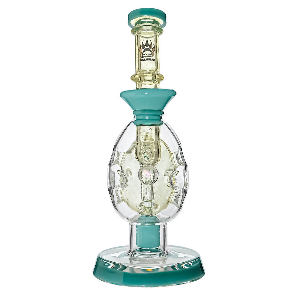 Calibear Oval Sphere Glass Dab Rig W/ Opal Triseed Perc