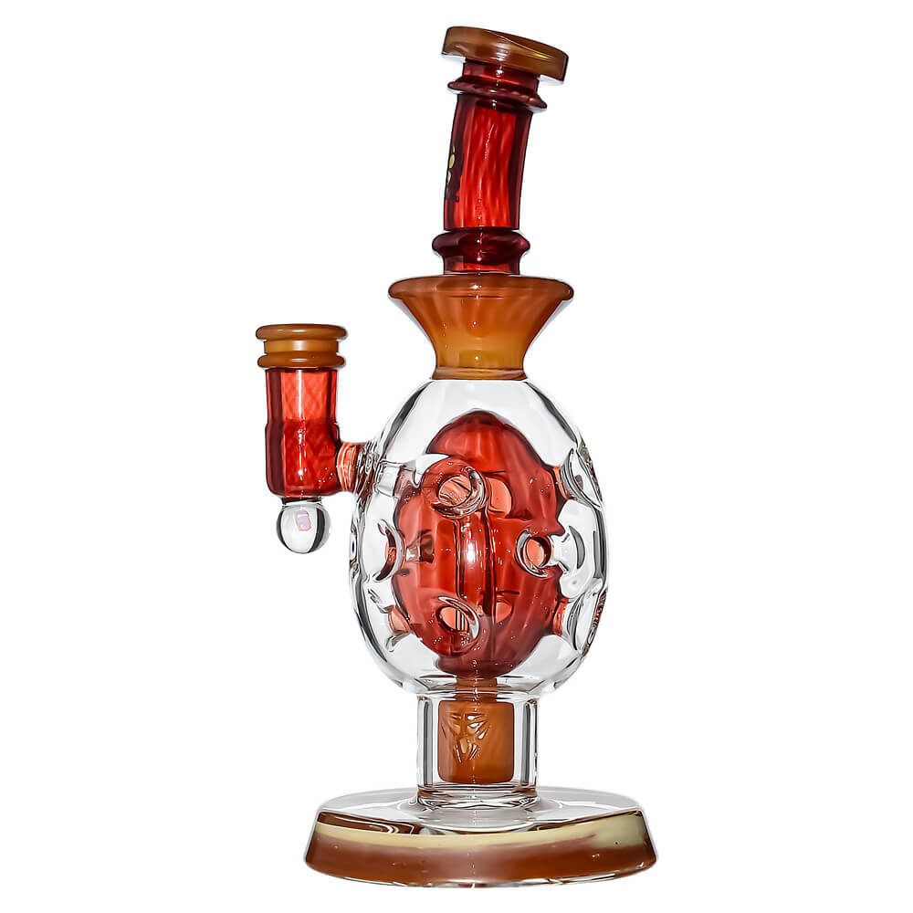 Calibear Oval Sphere Glass Dab Rig W/ Opal Triseed Perc