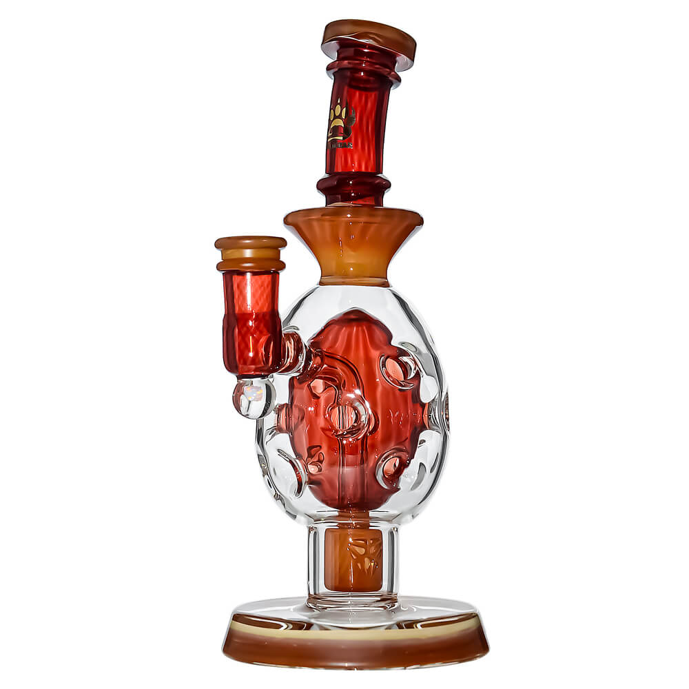 Calibear Oval Sphere Glass Dab Rig W/ Opal Triseed Perc