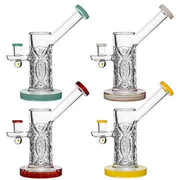 Calibear Crystal Engraved Straight Chamber Dab Rig