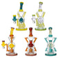 Calibear Premium EXO 8" Recycler w/ Encased Opal & Seed of Life Perc