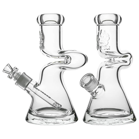 Calibear 9mm Zong Bong Beaker Glass Water Pipe | Heavy Duty Z-Curve Bong