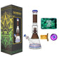 Calibear Etched Geometric Beaker Water Pipe Combo Box | Handmade Glass Bong