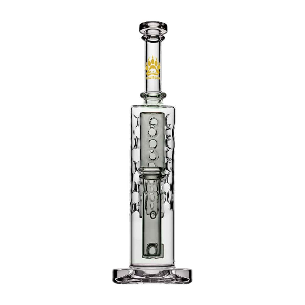 Calibear Flower Straight Fab-V2 Water Pipe | Flower of Life Perc Bong