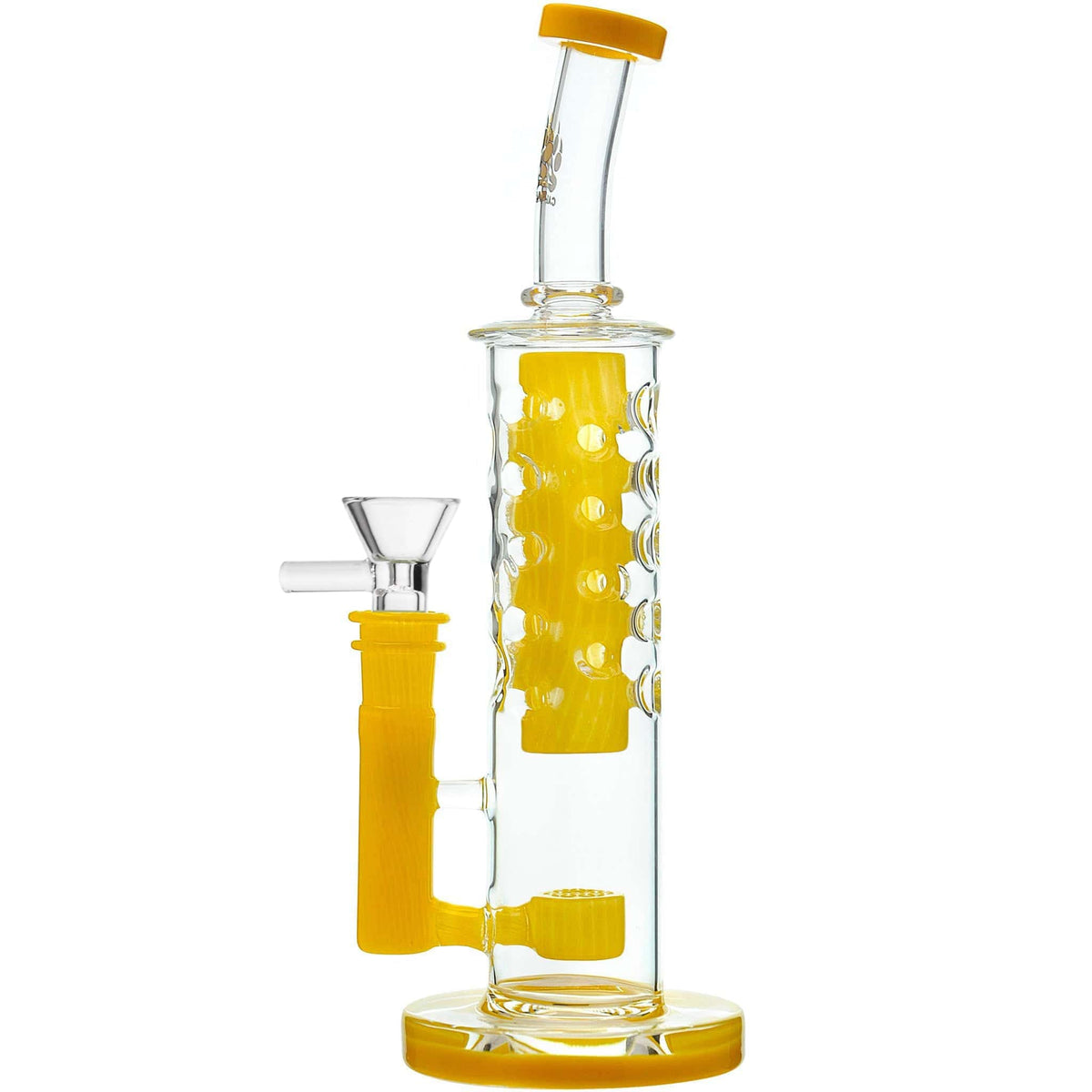 Calibear Flower Straight Fab-V2 Water Pipe | Flower of Life Perc Bong