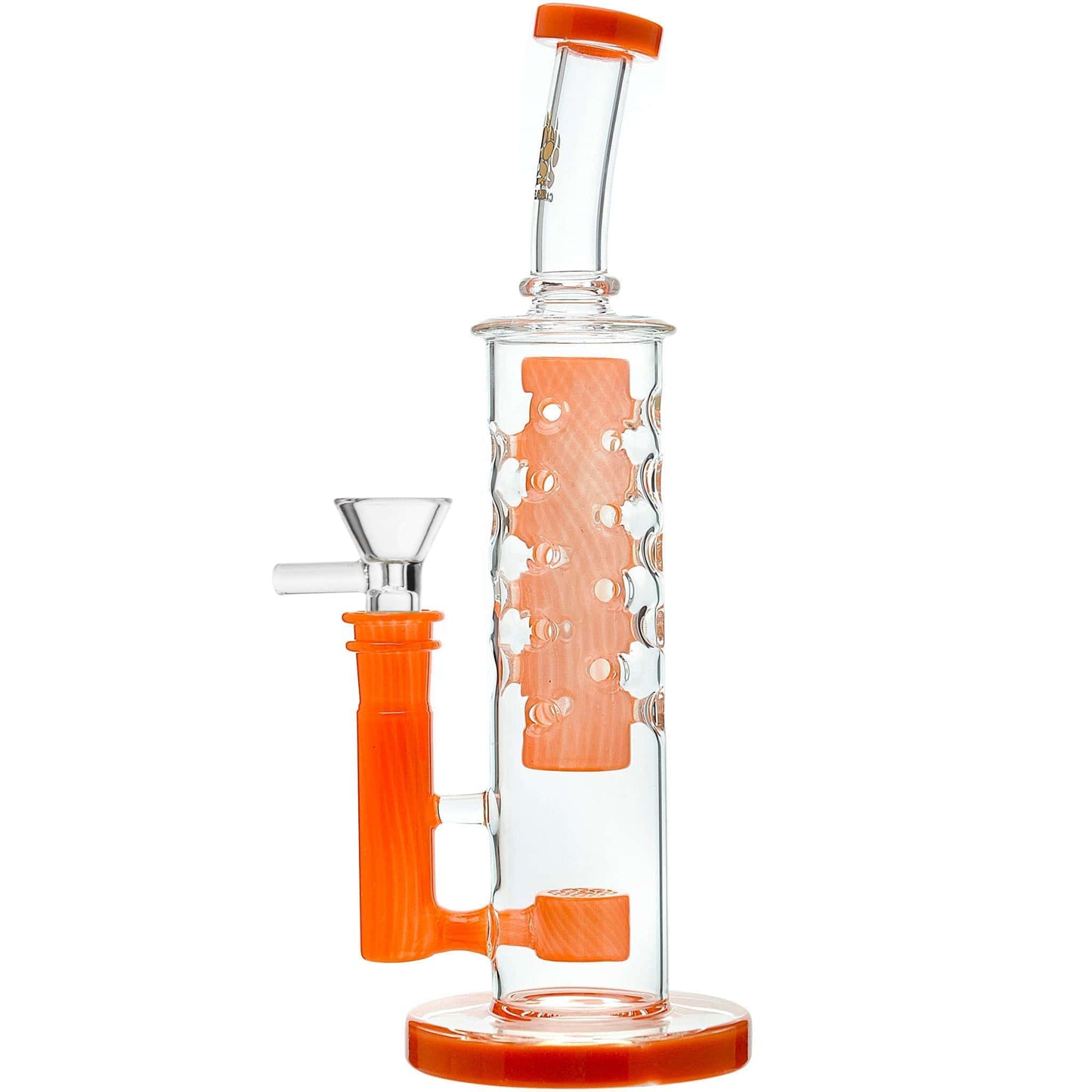 Calibear Flower Straight Fab-V2 Water Pipe | Flower of Life Perc Bong