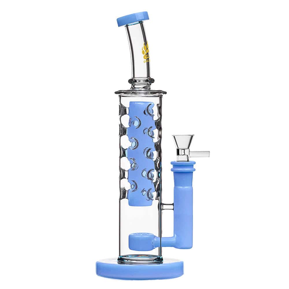 Calibear Flower Straight Fab-V2 Water Pipe | Flower of Life Perc Bong