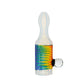 Calibear Premium Glass Chillum Pipe W/ Wigwag Swirls & Dichro Marble
