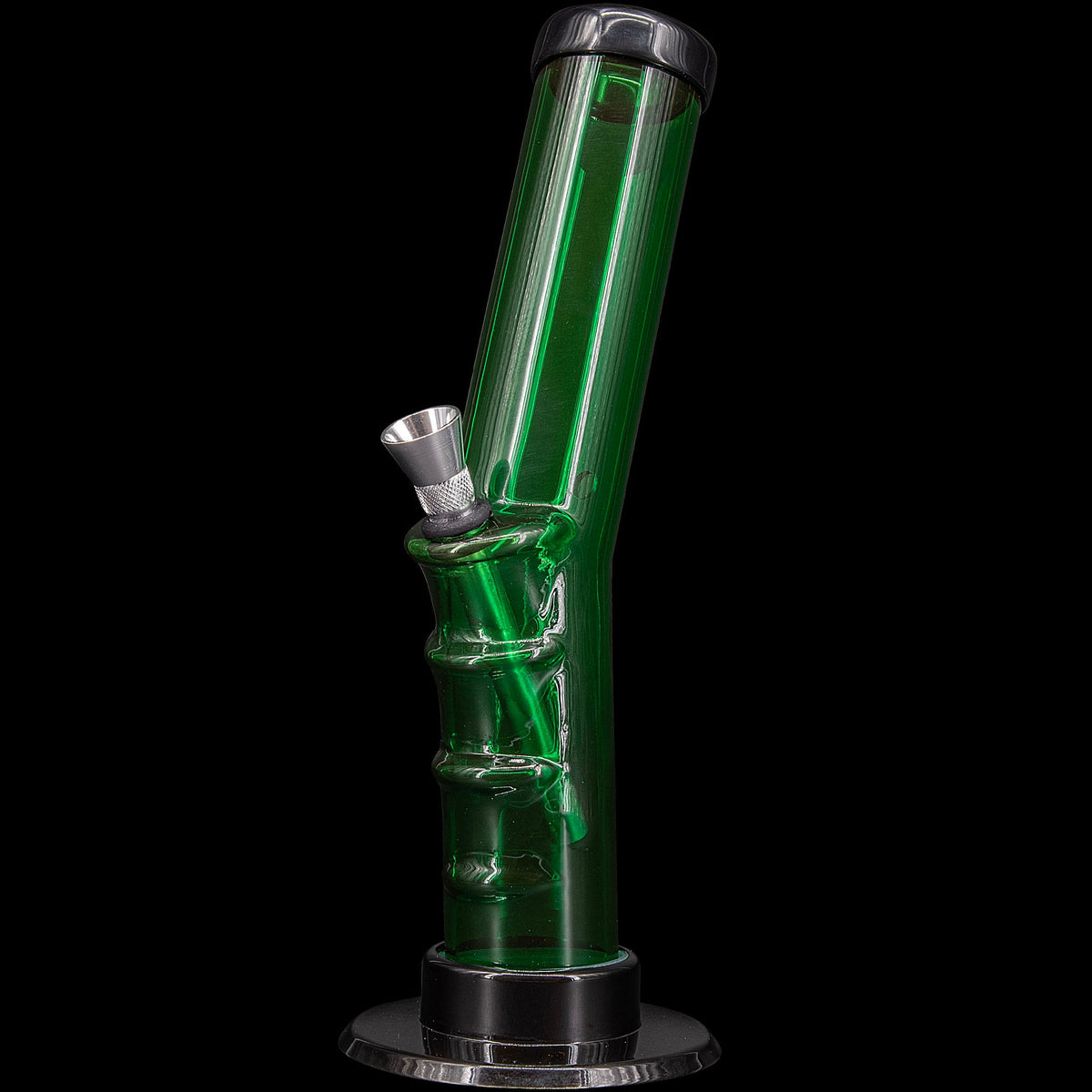 JM Enterprises 9-12" Acrylic Angled Straight Tube Bong - Multiple Colors