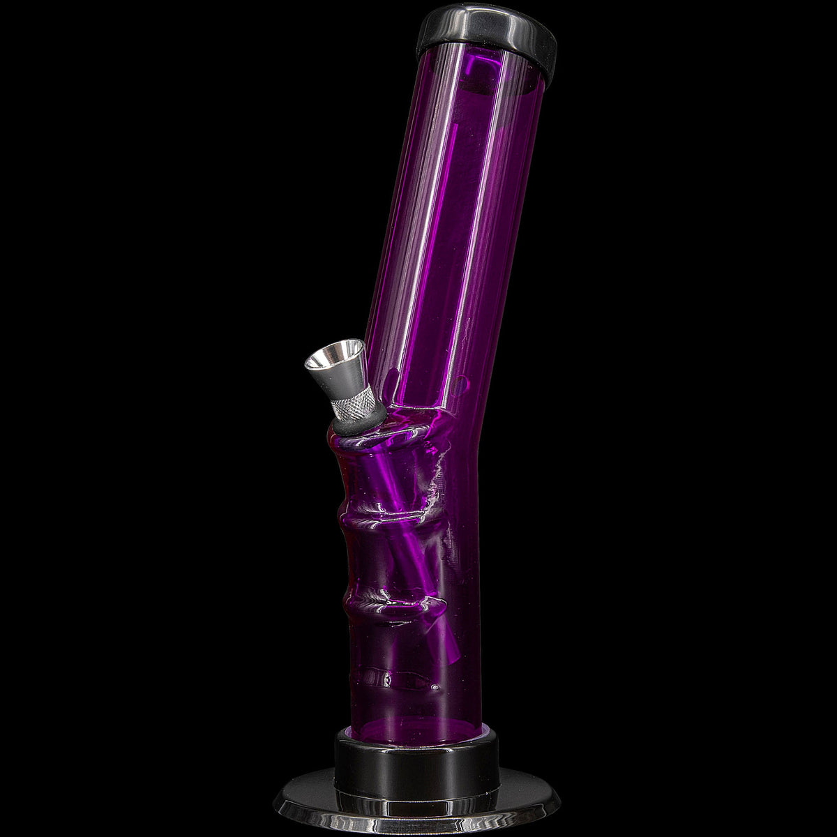 JM Enterprises 9-12" Acrylic Angled Straight Tube Bong - Multiple Colors