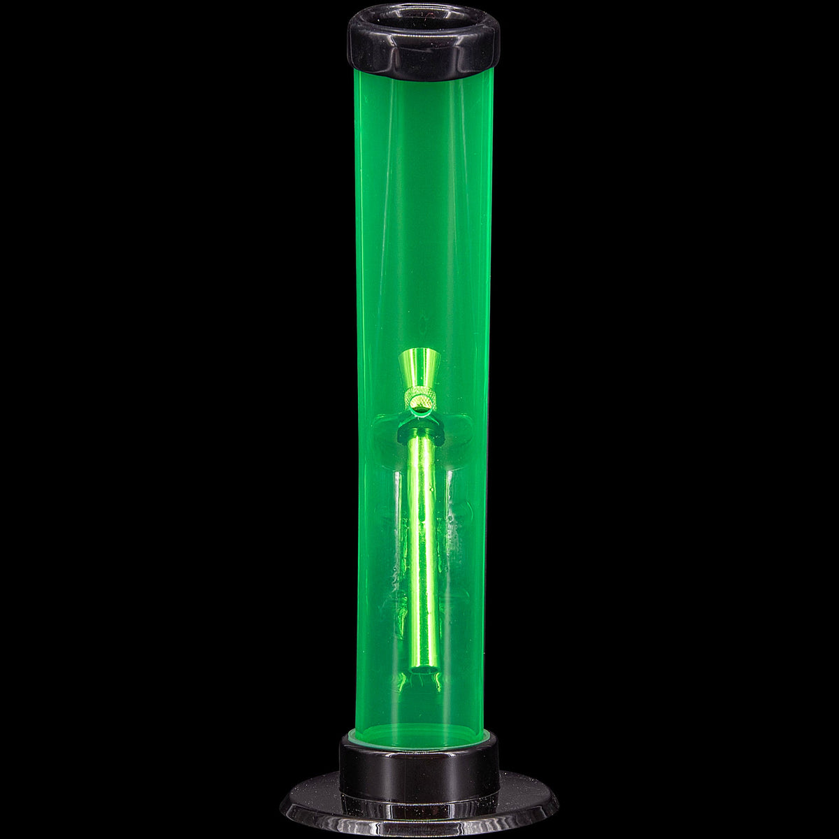 JM Enterprises 9-12" Acrylic Angled Straight Tube Bong - Multiple Colors