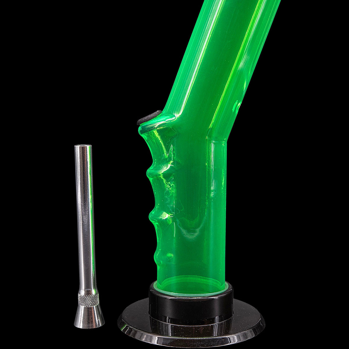 JM Enterprises 9-12" Acrylic Angled Straight Tube Bong - Multiple Colors