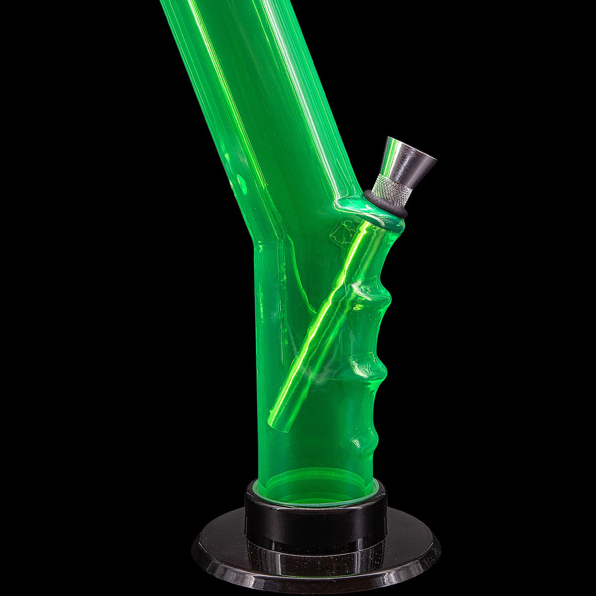 JM Enterprises 9-12" Acrylic Angled Straight Tube Bong - Multiple Colors