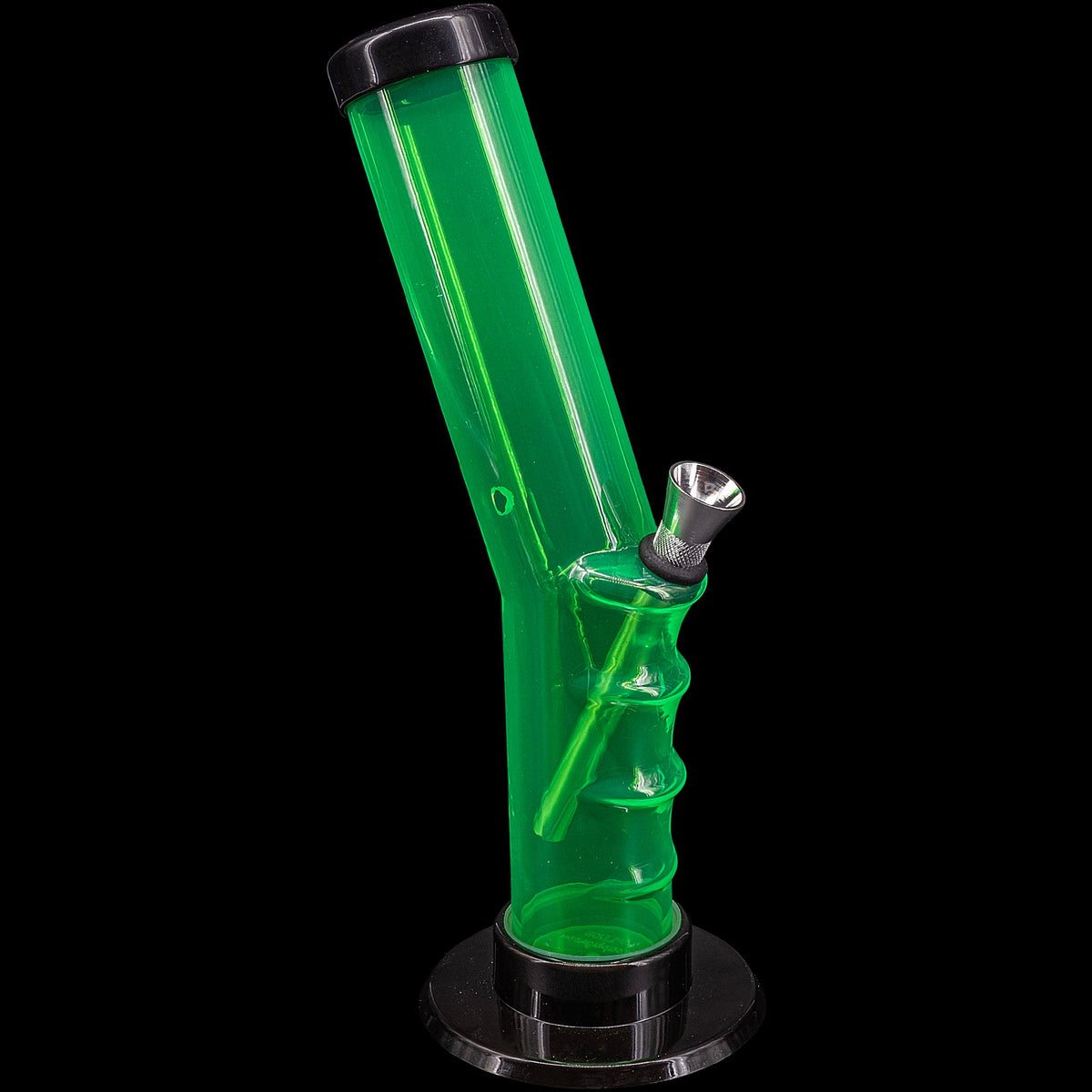 JM Enterprises 9-12" Acrylic Angled Straight Tube Bong - Multiple Colors