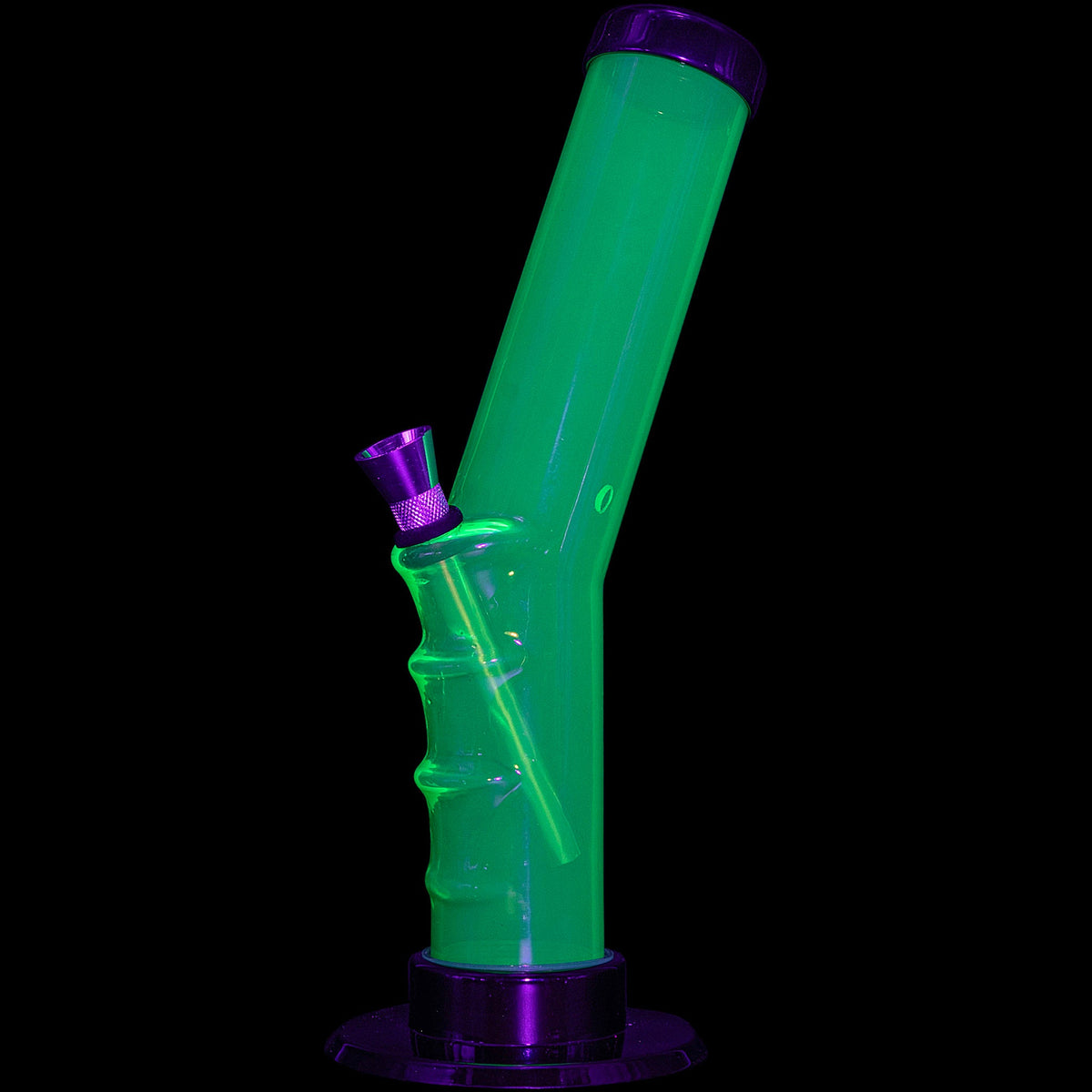 JM Enterprises 9-12" Acrylic Angled Straight Tube Bong - Multiple Colors