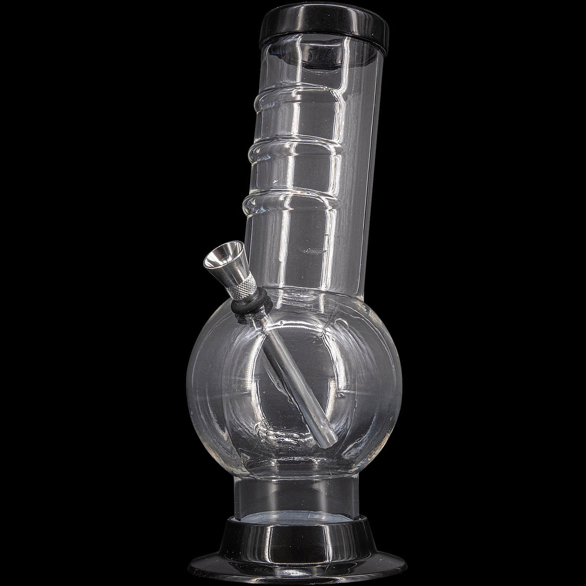 JM Enterprises 9-12" Acrylic Bent Neck Bubble Base Bong - Multiple Colors