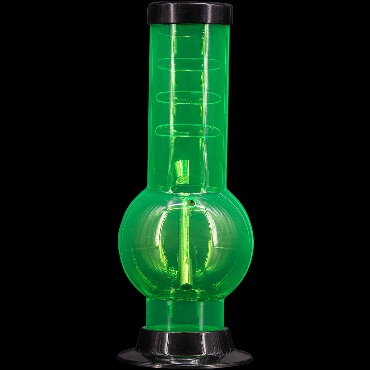 JM Enterprises 9-12" Acrylic Bent Neck Bubble Base Bong - Multiple Colors