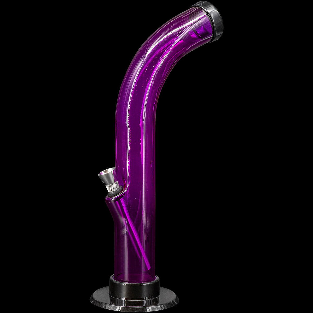 JM Enterprises 10'' Acrylic Curved Tube Bong - Multiple Colors