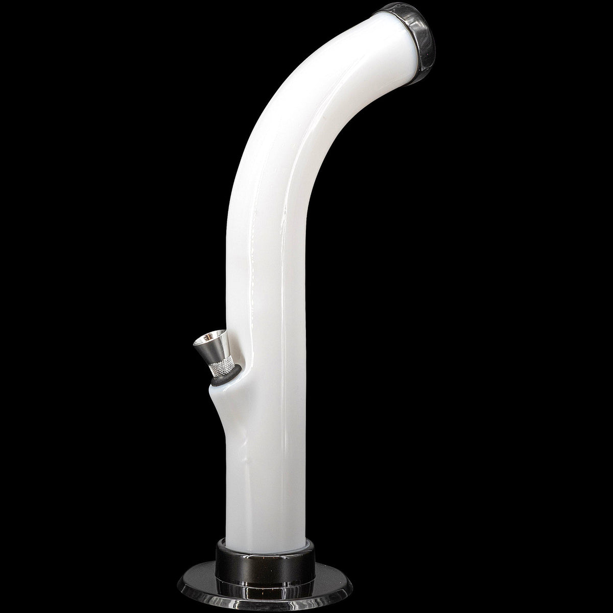 JM Enterprises 10'' Acrylic Curved Tube Bong - Multiple Colors