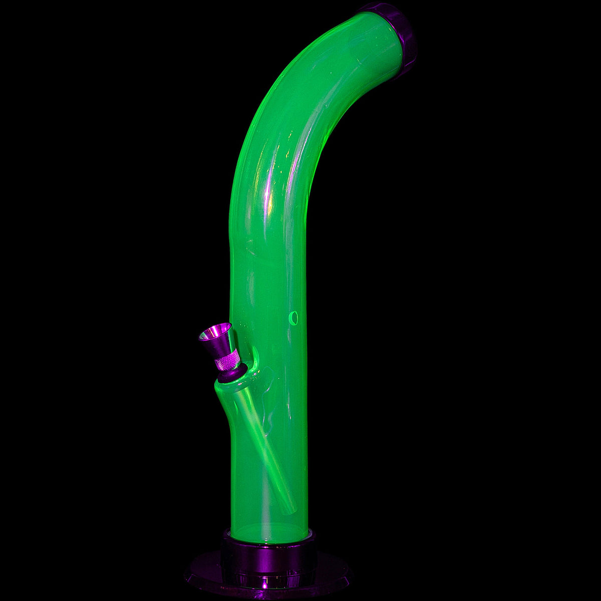 JM Enterprises 10'' Acrylic Curved Tube Bong - Multiple Colors