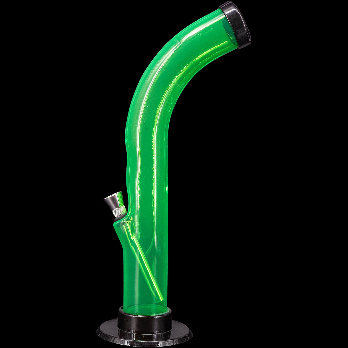 JM Enterprises 10'' Acrylic Curved Tube Bong - Multiple Colors
