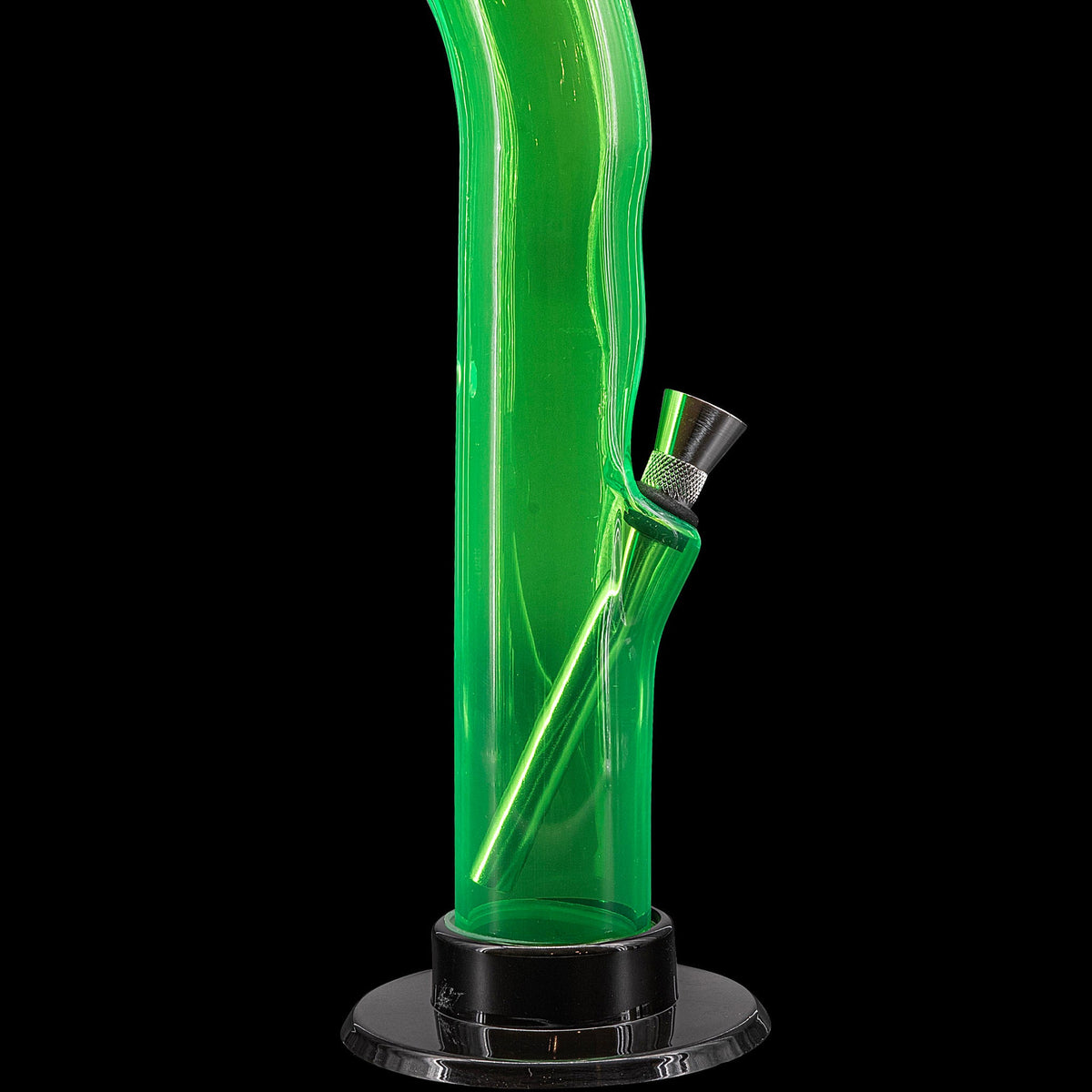 JM Enterprises 10'' Acrylic Curved Tube Bong - Multiple Colors