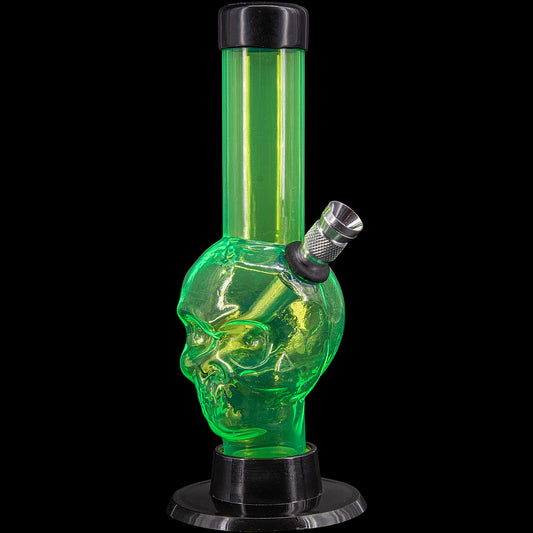 JM Enterprises Mini Skull Acrylic Bong - 6" Tall - Multiple Colors