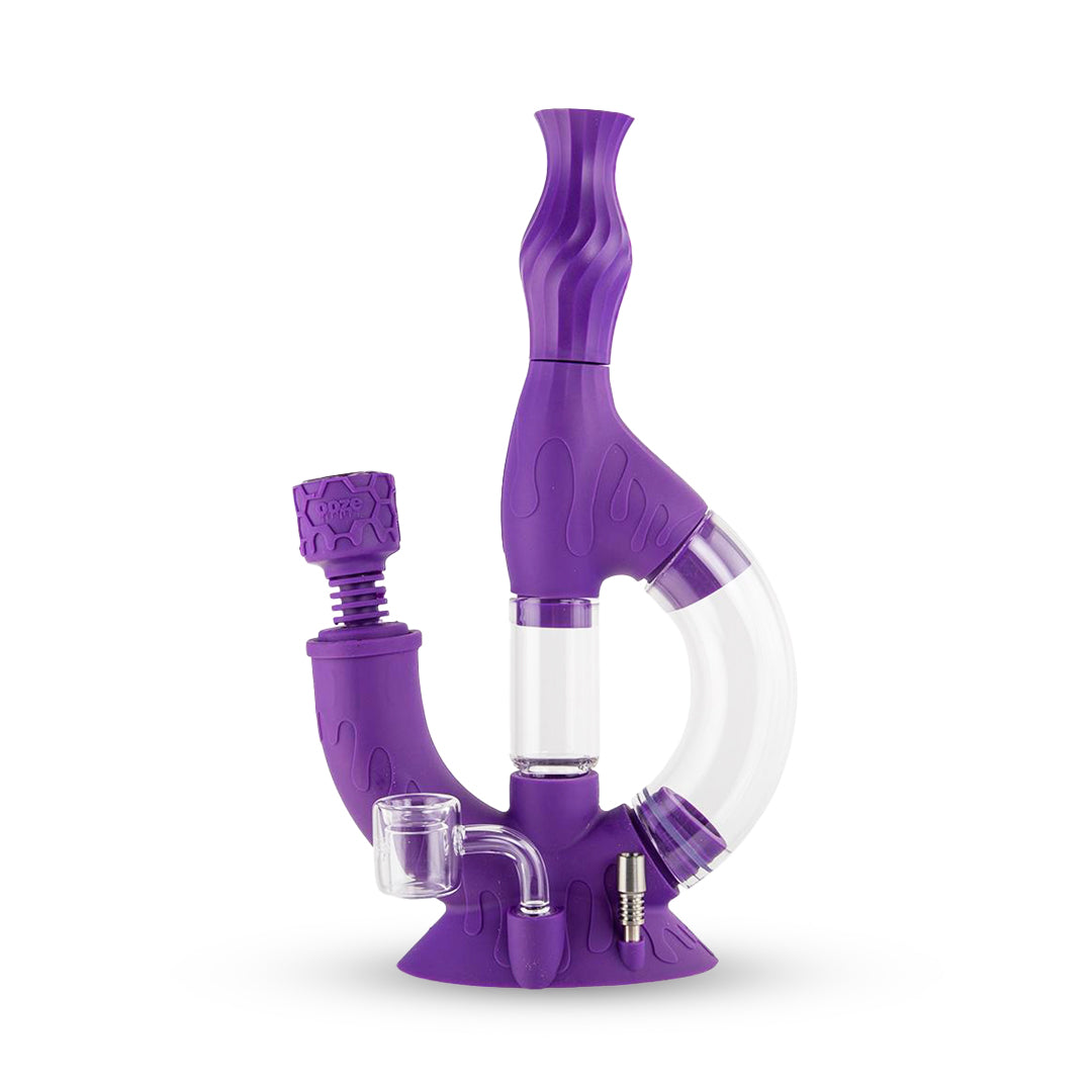 Ooze Echo Silicone Water Pipe & Nectar Collector - Ultra Purple
