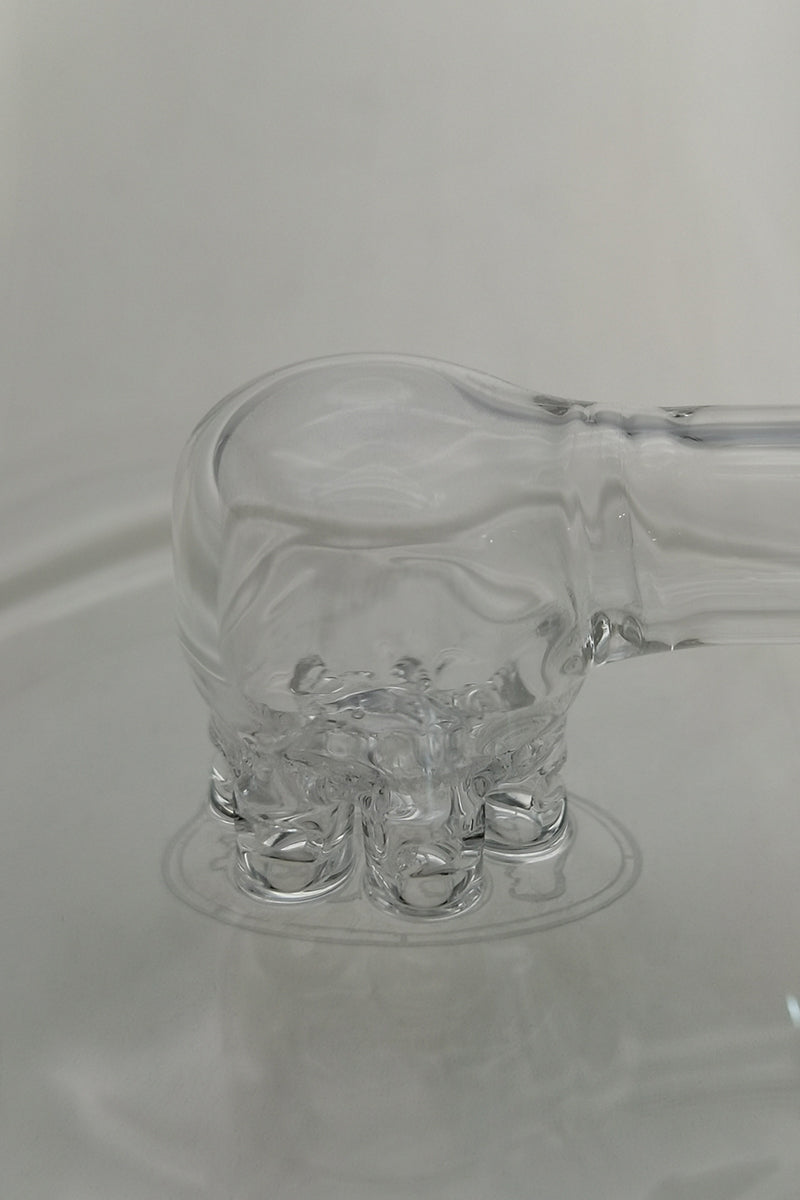 TAG - 6.5" Micro 6 Arm Tree w/ Bellow Base 50x5MM (14MM Female) Wavy Laser Engraved Logo - Clear .01 (QZ-072T-2431LE.04)