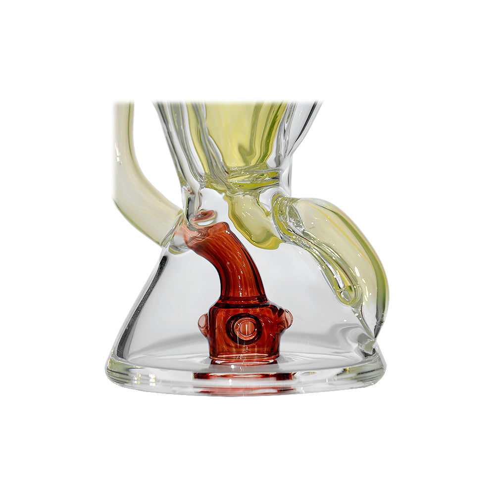 Calibear Hourglass Marble Adorned Recycler Dab Rig