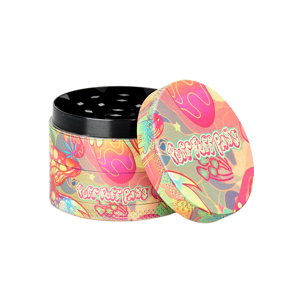 12PC DISPLAY - Psychedelic Mushroom Grinder - 4pc / 2" / Assorted Designs